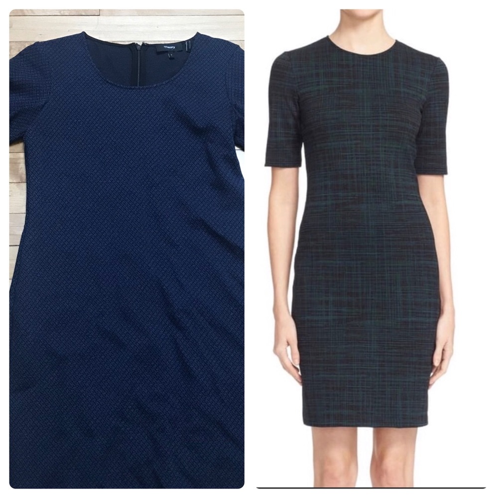 Theory Rijik n Hornell Short Sleeve Sheath Dress 0